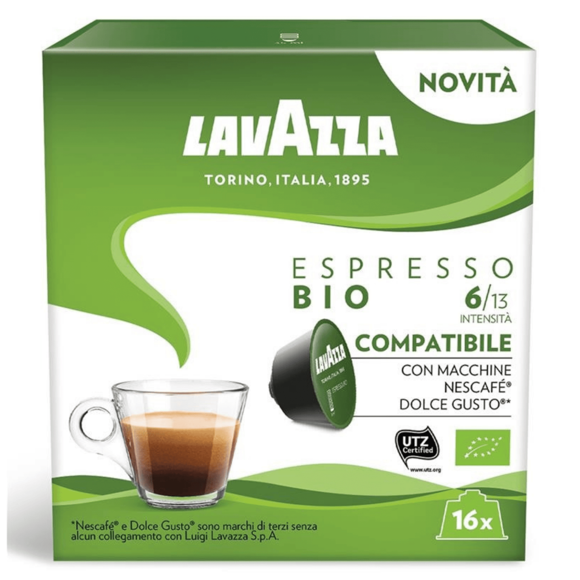 Produkt LAVAZZA Kapsułki do ekspresu Kapsułki do ekspresu LAVAZZA Espresso Bio 16 sztuk 100592