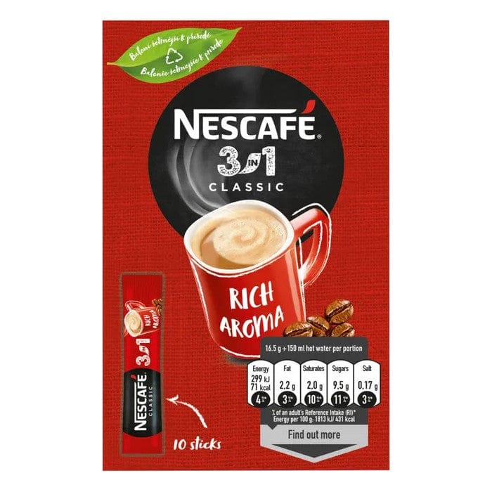 Produkt NESCAFE Kawa rozpuszczalna Kawa w saszetkach NESCAFE Classic 3w1 10 x 16,5g S01492