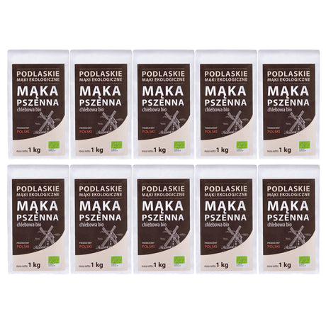 Produkt BIOLIFE 10x MĄKA PSZENNA CHLEBOWA BIO 1 kg - BIO LIFE (MĄKI PODLASKIE) K_046741_10