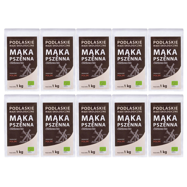 Produkt BIOLIFE 10x MĄKA PSZENNA CHLEBOWA BIO 1 kg - BIO LIFE (MĄKI PODLASKIE) K_046741_10