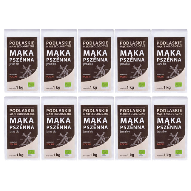 Produkt BIOLIFE 10x Mąka pszenna jasna BIOLIFE ekologiczna BIO 1kg K_046745_10