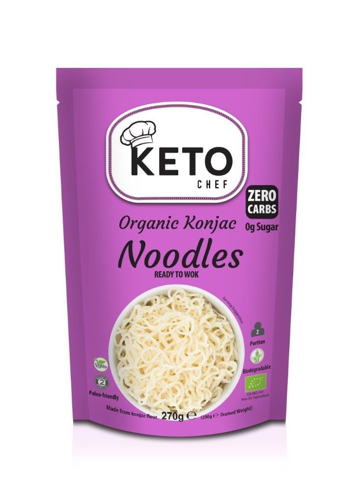 Produkt KETO CHEF (makarony konjac) 10x MAKARON KETO (KONJAC TYPU NOODLE GOTOWY NA WOKA) BEZGLUTENOWY BIO 270 g - KETO CHEF K_049519_10