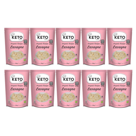 Produkt KETO CHEF (makarony konjac) 10x MAKARON KETO (KONJAC TYPU NOODLE LASAGNE) BEZGLUTENOWY BIO 270 g - KETO CHEF K_049524_10