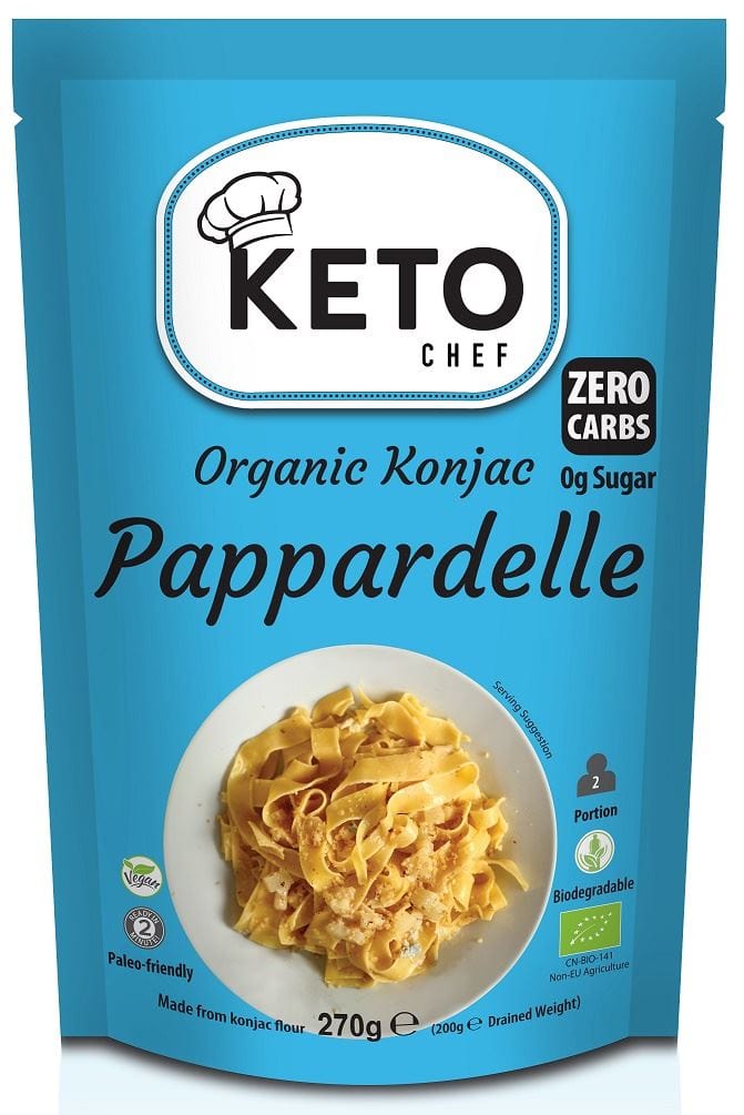 Produkt KETO CHEF (makarony konjac) 10x MAKARON KETO (KONJAC TYPU NOODLE PAPPARDELLE) BEZGLUTENOWY BIO 270 g - KETO CHEF K_049525_10