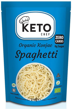 Produkt KETO CHEF (makarony konjac) 10x MAKARON KETO (KONJAC TYPU NOODLE SPAGHETTI) BEZGLUTENOWY BIO 270 g - KETO CHEF K_049523_10