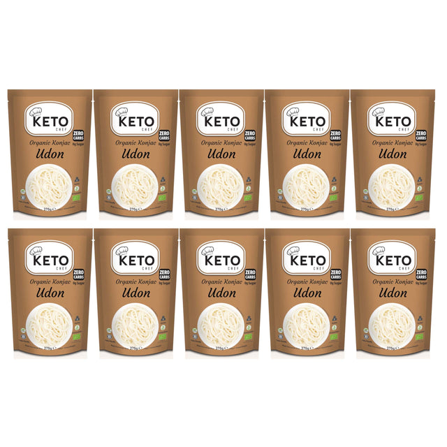 Produkt KETO CHEF (makarony konjac) 10x MAKARON KETO (KONJAC TYPU NOODLE UDON) BEZGLUTENOWY BIO 270 g - KETO CHEF K_049522_10