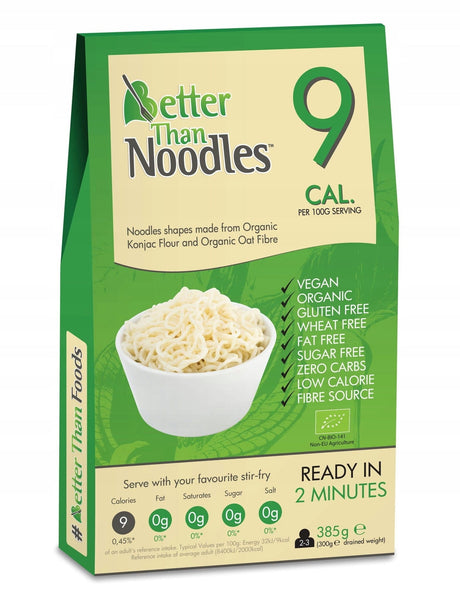 Produkt BETTER THAN FOODS (makarony konjac) 10x MAKARON (KONJAC TYPU NOODLE) BEZGLUTENOWY BIO 385 g (300 g) - BETTER THAN FOODS K_046611_10