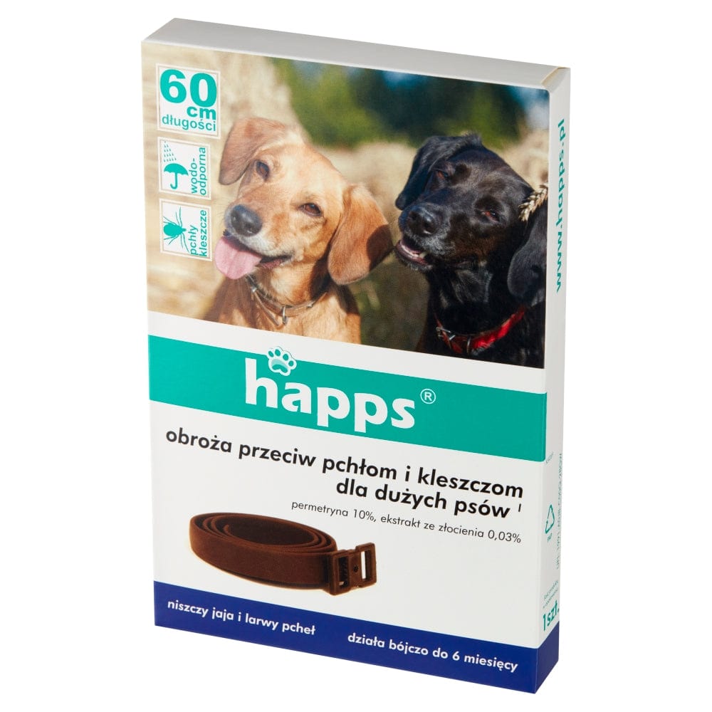 Produkt HAPPS Akcesoria dla psa Obroża dla dużych psów HAPPS przeciw pchłom i kleszczom 60 cm S01369
