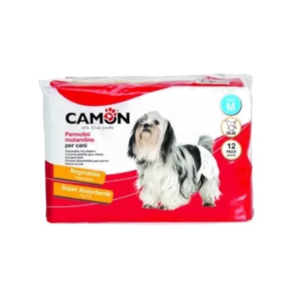 Produkt CAMON Akcesoria dla psa Pieluchy dla psów CAMON rozmiar M jednorazowe 12 szt 034393