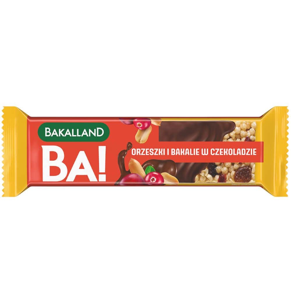 Produkt BAKALLAND Batony Baton Orzeszki i bakalie w czekoladzie BAKALLAND BA! 40 g S01289