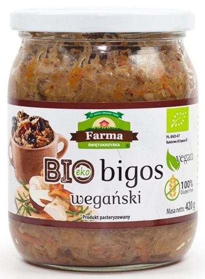 Produkt FARMA ŚWIĘTOKRZYSKA (przetwory) BIGOS WEGAŃSKI BEZGLUTENOWY BIO 420 g - FARMA ŚWIĘTOKRZYSKA 5902537540071