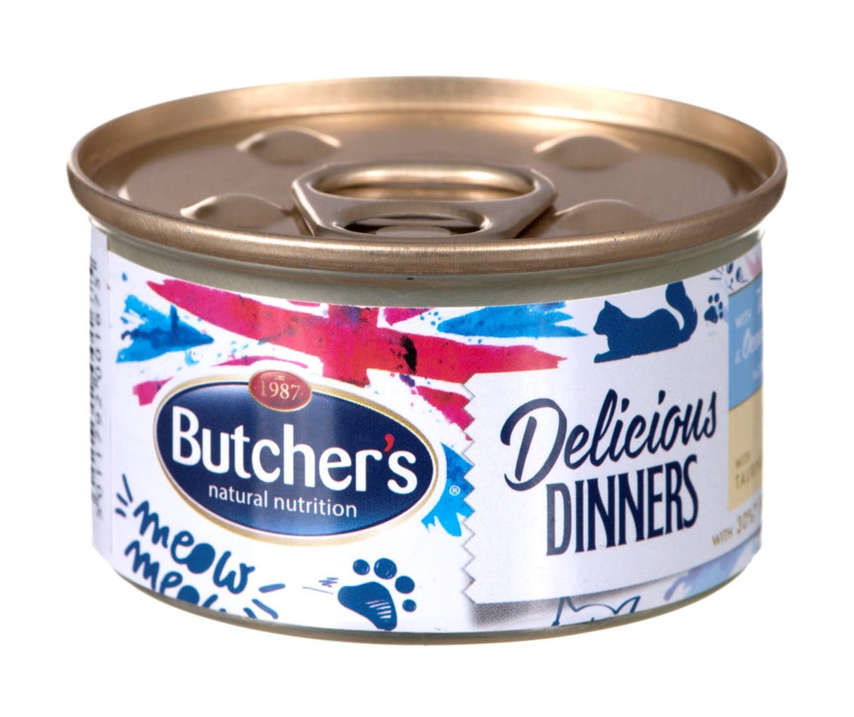 Produkt BUTCHER'S BUTCHER'S Delicious Dinners Cat - mokra karma dla kota  z tuńczykiem i rybami oceanicznymi w formie musu - puszka - 85 g 045399