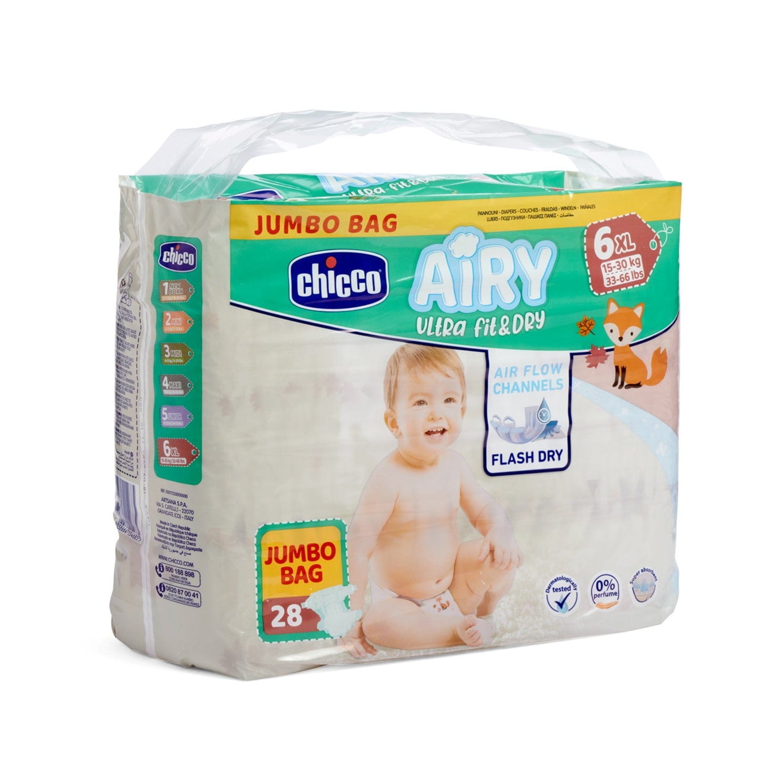 Produkt CHICCO CHICCO 28szt Diapers Jumbo Bag XL 15-30kg Pieluchy 030703