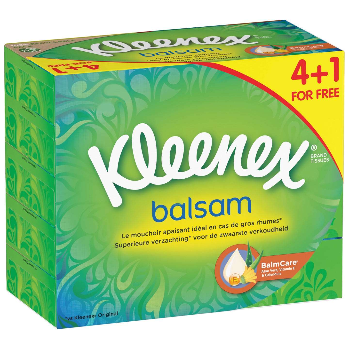 Produkt KLEENEX Chusteczki higieniczne 5x Chusteczki higieniczne KLEENEX Balsam Box 64 szt K_029846_5