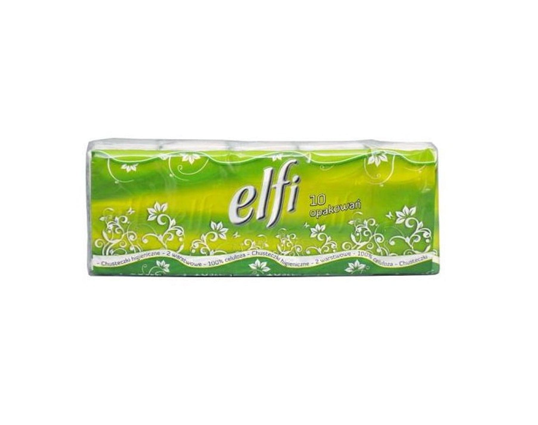 Produkt ELFI Chusteczki higieniczne Chusteczki higieniczne ELFI 2-warstwy 10 x 10 szt. S00470