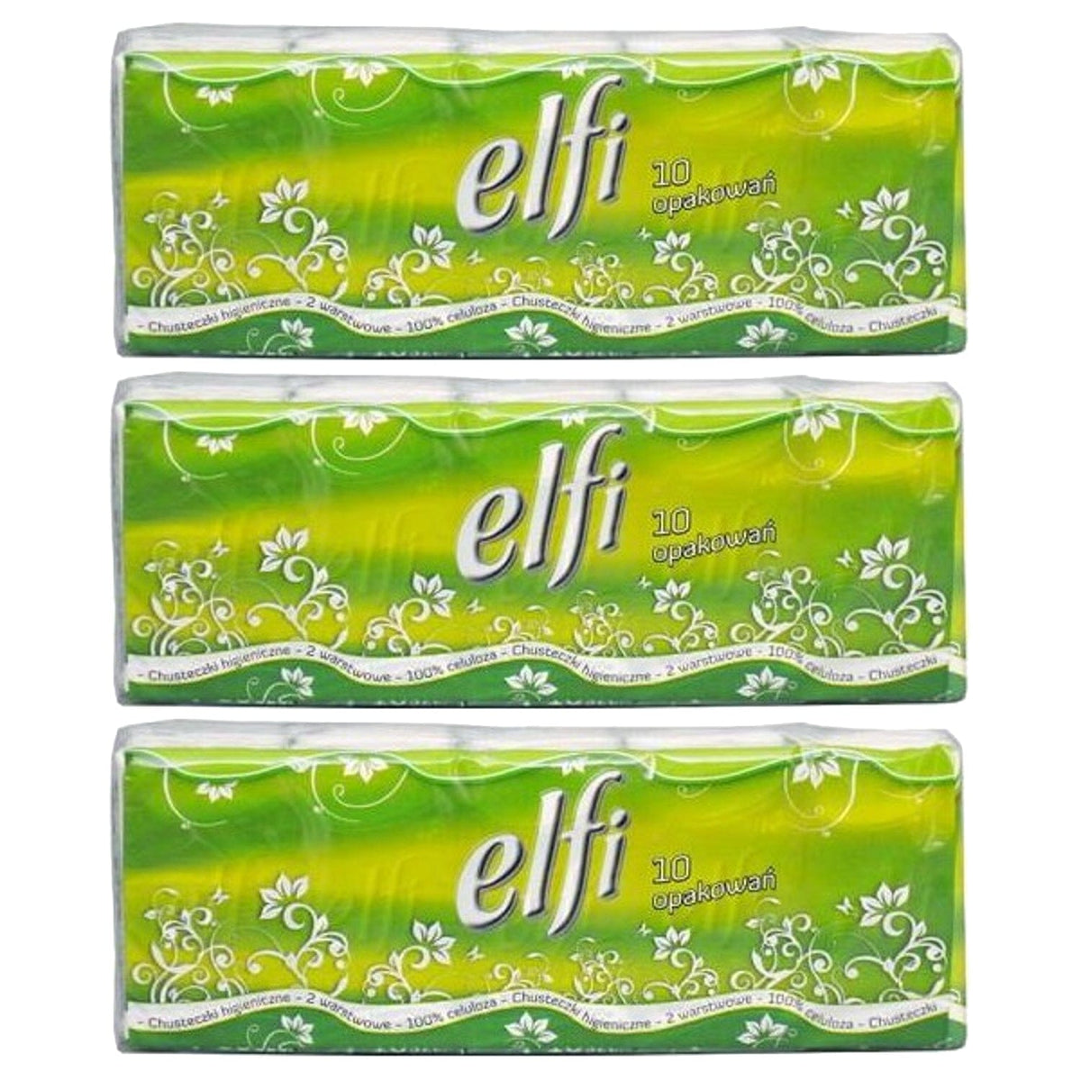 Produkt ELFI Chusteczki higieniczne Chusteczki higieniczne ELFI 2-warstwy 3 x 10 szt. K_S00470_3