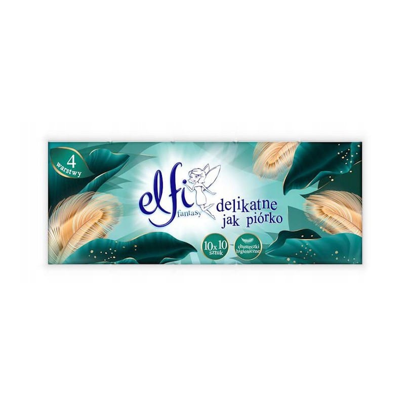 Produkt ELFI Chusteczki higieniczne Chusteczki higieniczne ELFI 4-warstwe 10x10szt 001513