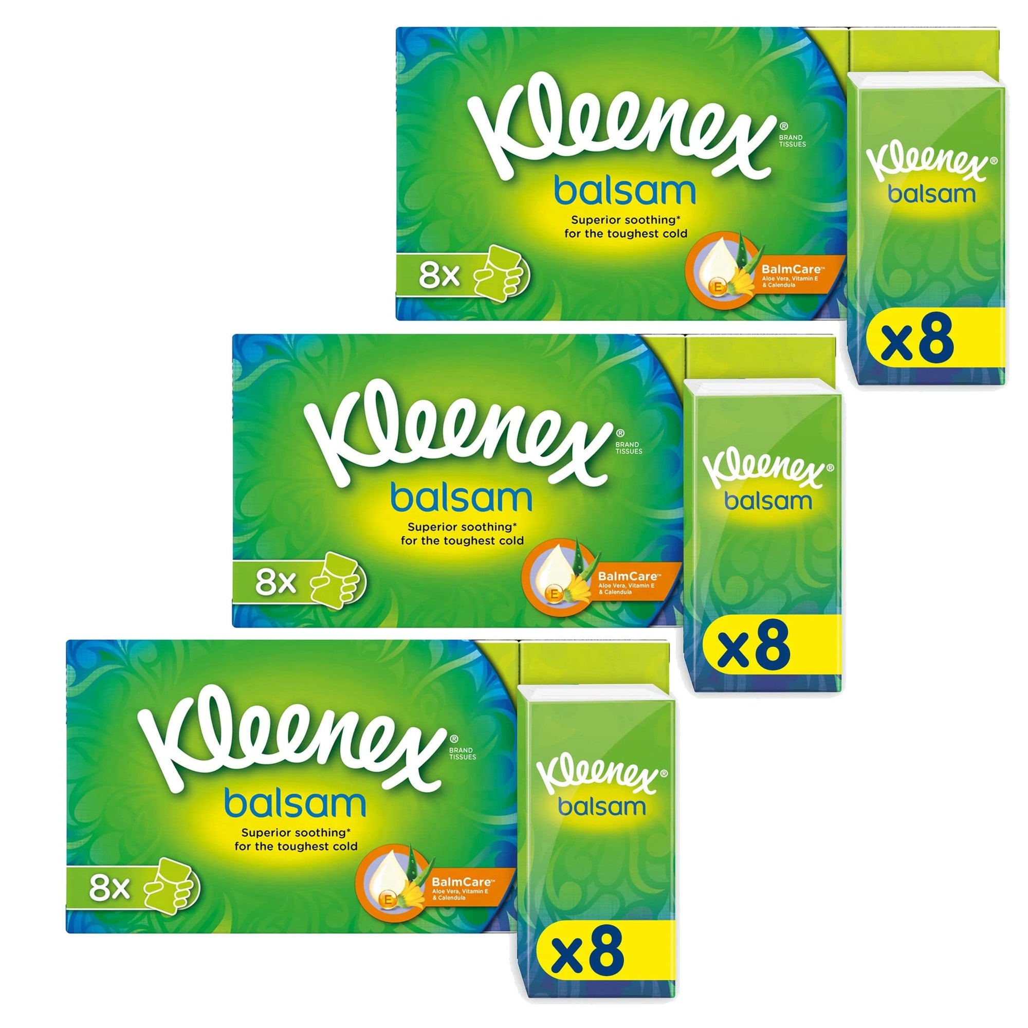 Produkt KLEENEX Chusteczki higieniczne Chusteczki higieniczne KLEENEX Balsam 3x 8szt K_020418_3