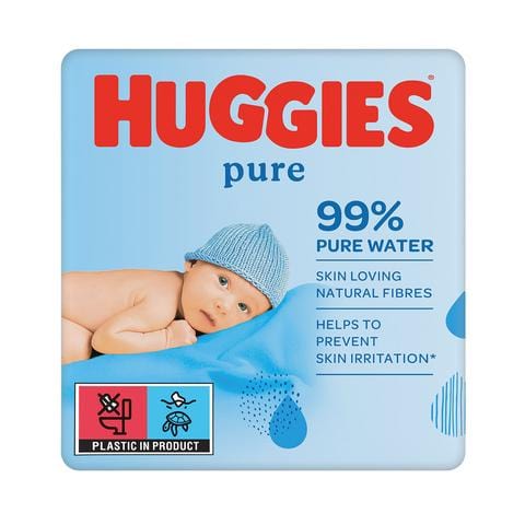 Produkt HUGGIES Chusteczki nawilżane Chusteczki nawilżane HUGGIES dla dzieci Pure Triplo 168 szt 021915
