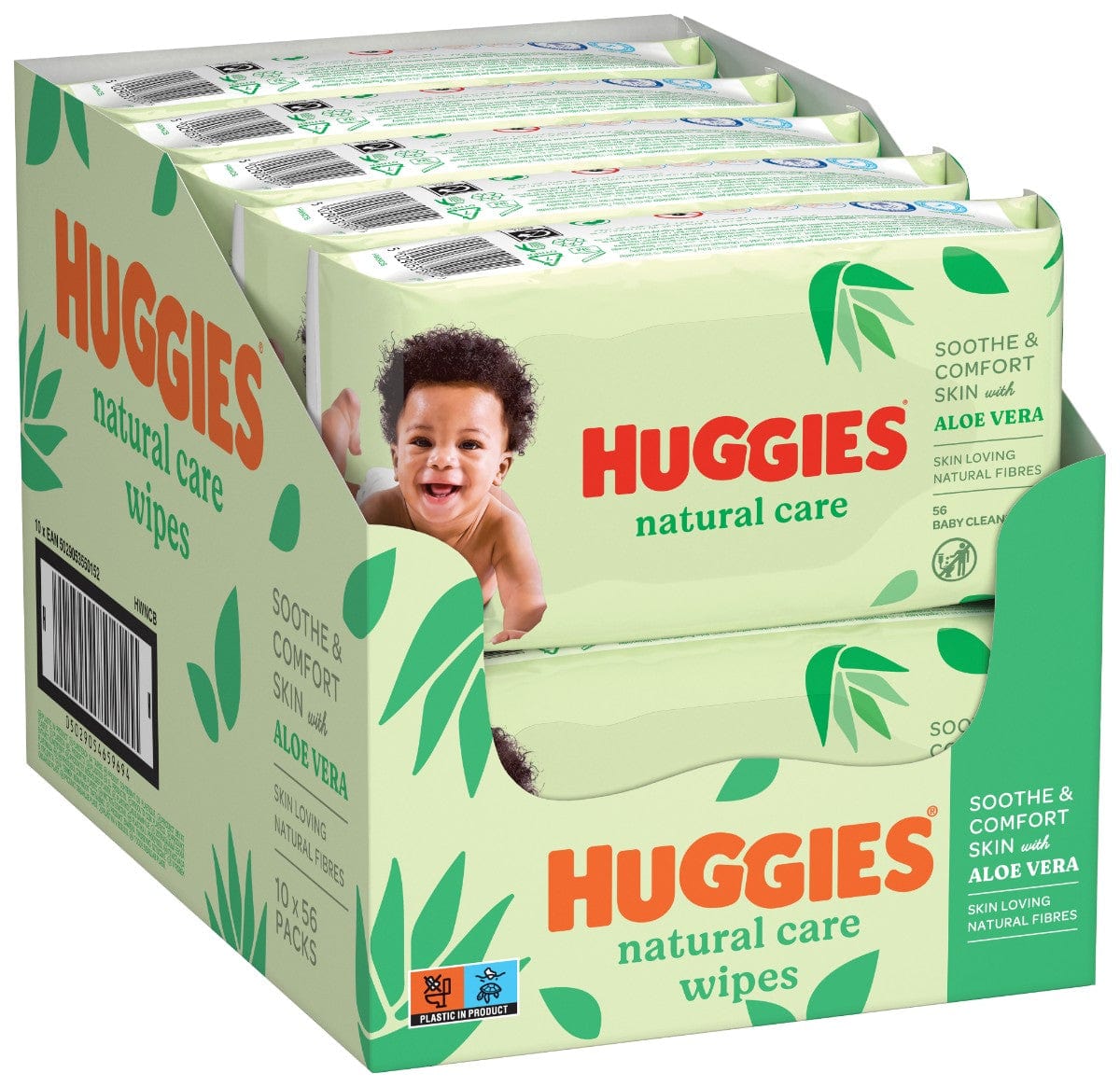 Produkt HUGGIES Chusteczki nawilżane HUGGIES Chusteczki nawilżane Natural Care 10x 56szt K_013149_10