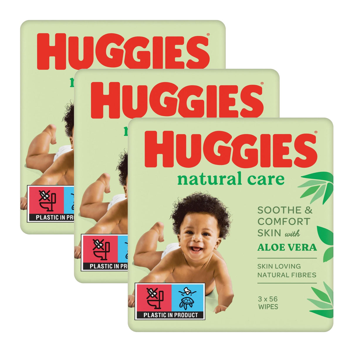 Produkt HUGGIES Chusteczki nawilżane HUGGIES Chusteczki nawilżane Natural Care 3x 168szt K_012922_3