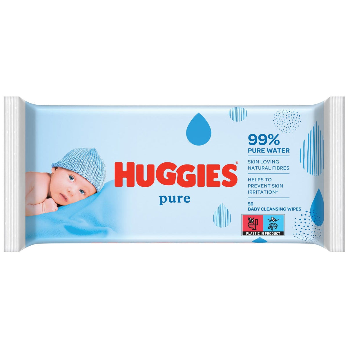 Produkt HUGGIES Chusteczki nawilżane HUGGIES Chusteczki nawilżane Pure 10x 56 szt K_016055_10