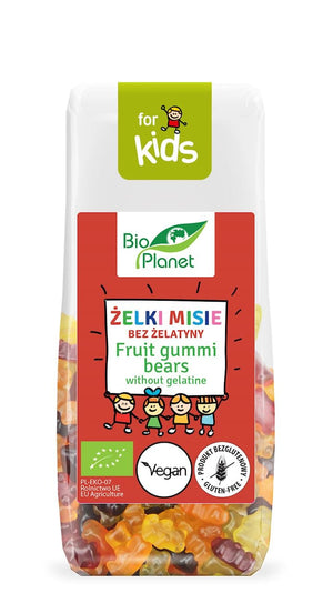 Produkt BIO PLANET Cukierki i żelki BIO PLANET Żelki owocowe bez żelatyny BEZGLUTENOWE BIO 100g 046904