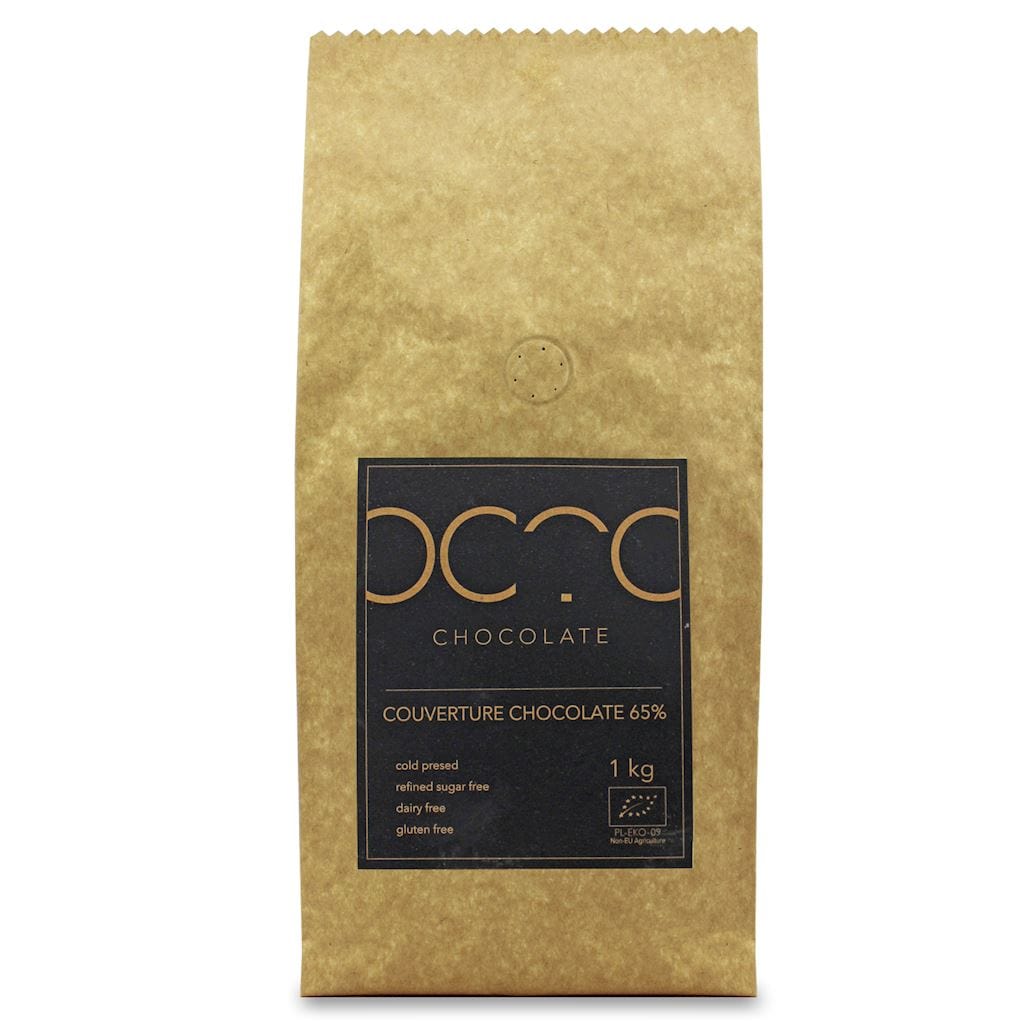 Produkt HORECA BIO - pozostałe CZEKOLADA KUWERTURA CIEMNA 65 % WEGAŃSKA BEZGLUTENOWA BIO 1 kg - HORECA (COCOA) 5902565211905