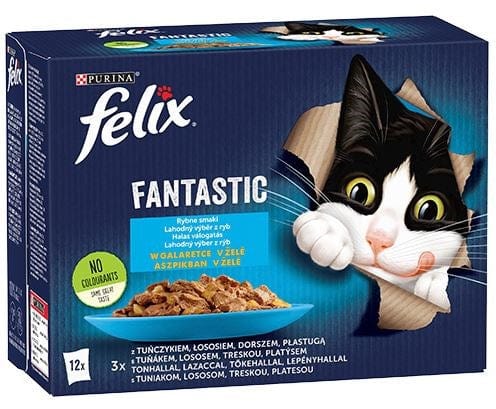 Produkt PURINA NESTLE FELIX Fantastic Ryba - mokra karma dla kota - 12x85g DLZPUIKMK0077