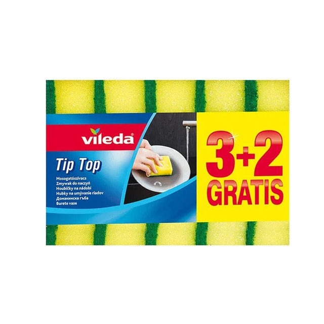 Produkt VILEDA Gąbka zmywak do mycia naczyń VILEDA Tip Top 3+2szt 028116