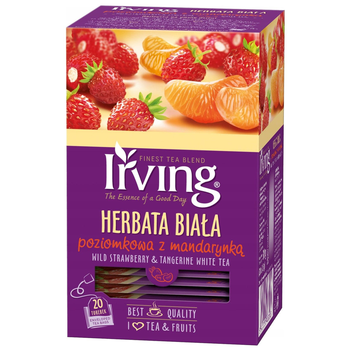 Produkt IRVING Herbata biała poziomkowa z mandarynką IRVING 20 kopertek 30g 027053