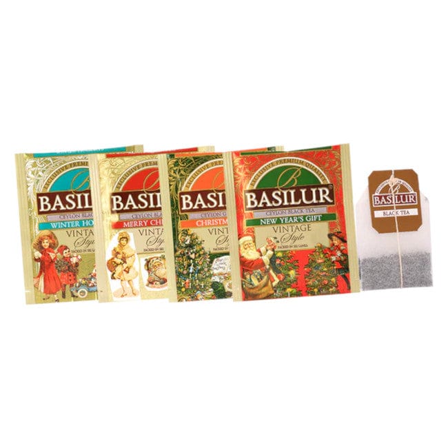 Produkt BASILUR Herbata czarna Herbata cejlońska BASILUR Vintage Style Czarna i zielona 4 smaki 25 torebek 052513