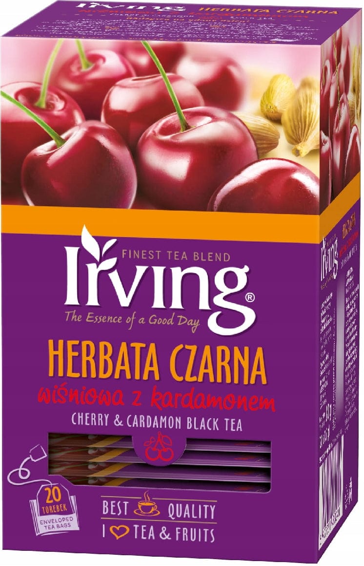 Produkt IRVING Herbata czarna wiśniowa z kardamonem IRVING 20 torebek 024120