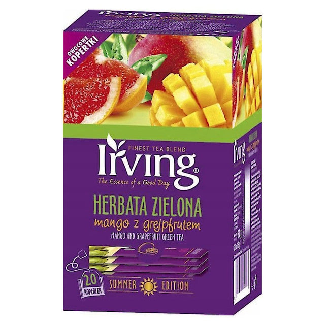 Produkt IRVING Herbata zielona Herbata zielona mango z grejpfrutem IRVING 20 kopertek 30g 024117