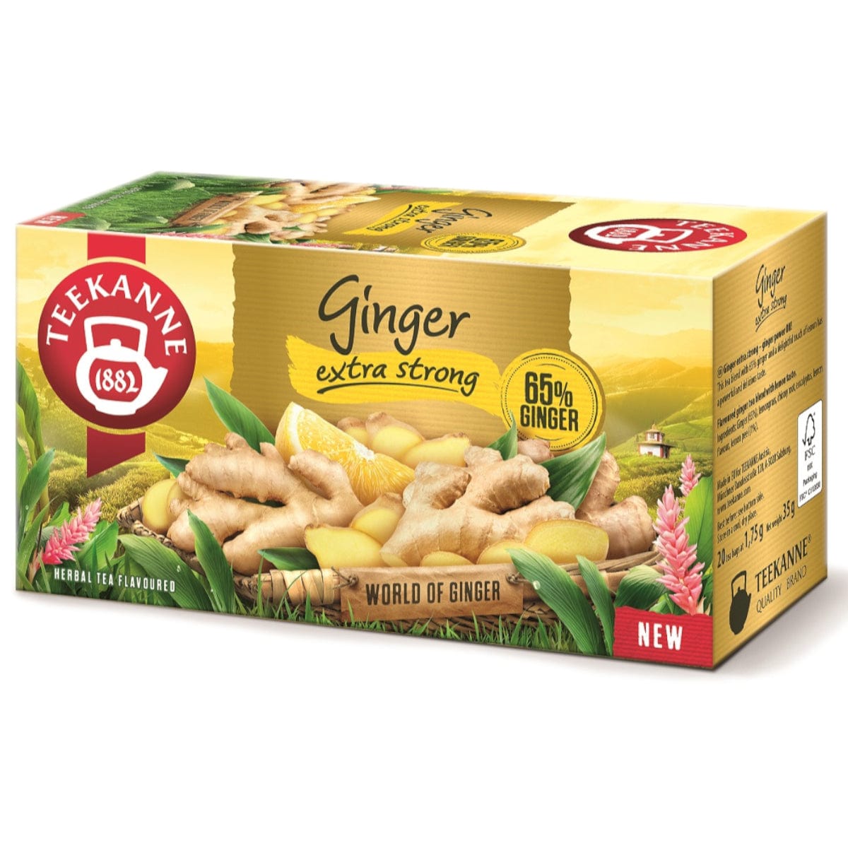 Produkt TEEKANNE Herbata ziołowa TEEKANNE Herbata ziołowa z imbirem Ginger Extra Strong 20szt 000636