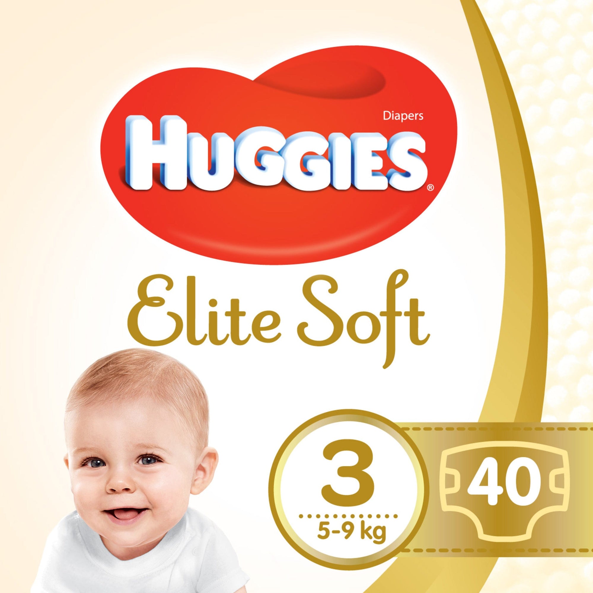 Produkt HUGGIES HUGGIES Pieluchy Elite Soft 3 (5-9kg) 40 szt 030795