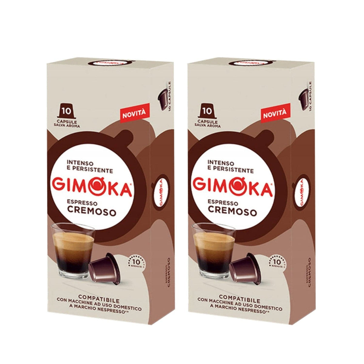 Produkt GIMOKA Kapsułki do ekspresu 2x Kapsułki do ekspresu GIMOKA Cremoso Nespresso 10 sztuk K_100050_2