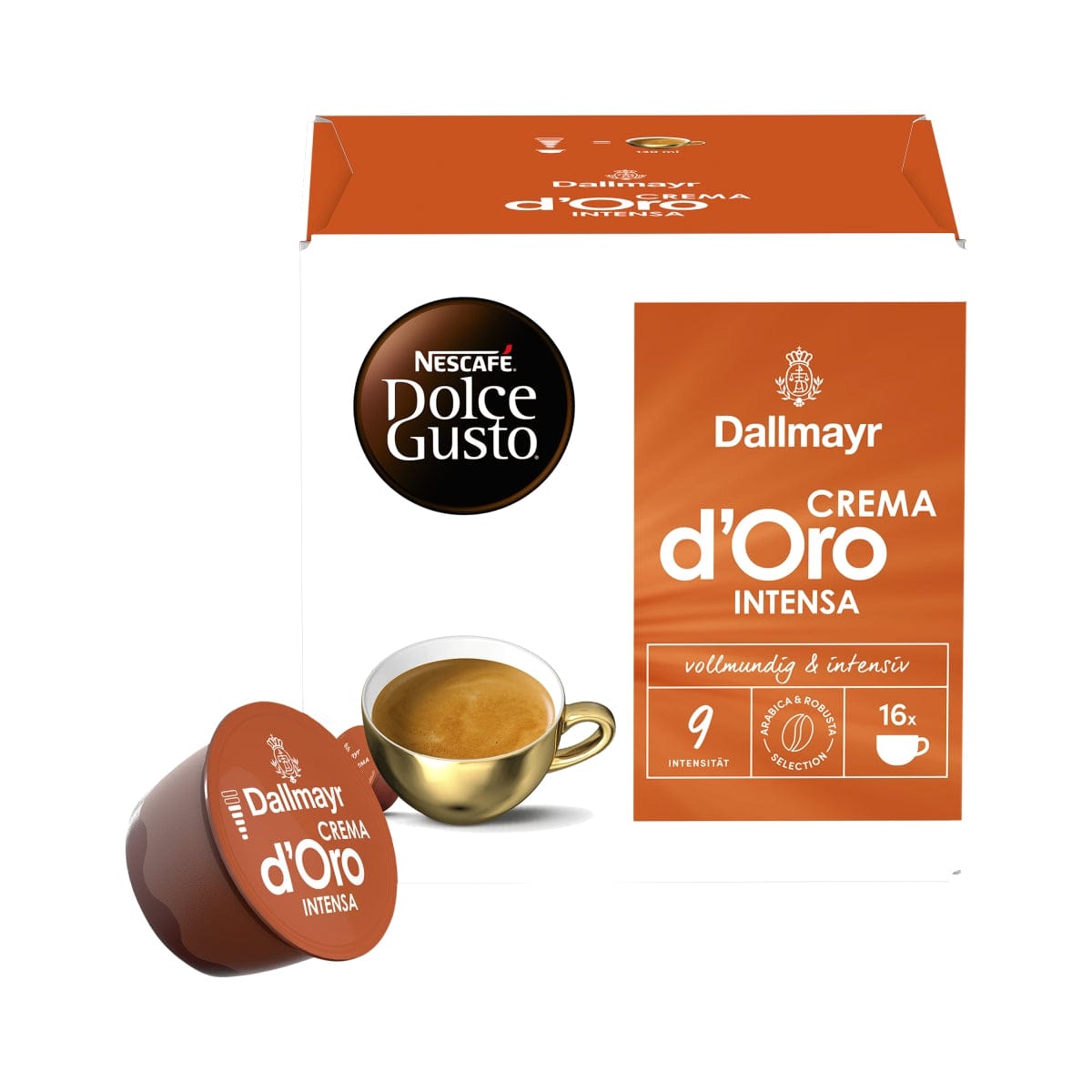 Produkt NESCAFE Kapsułki do ekspresu DALLMAYR Crema d'ORO Intensa Nescafe Dolce Gusto 16szt 033124