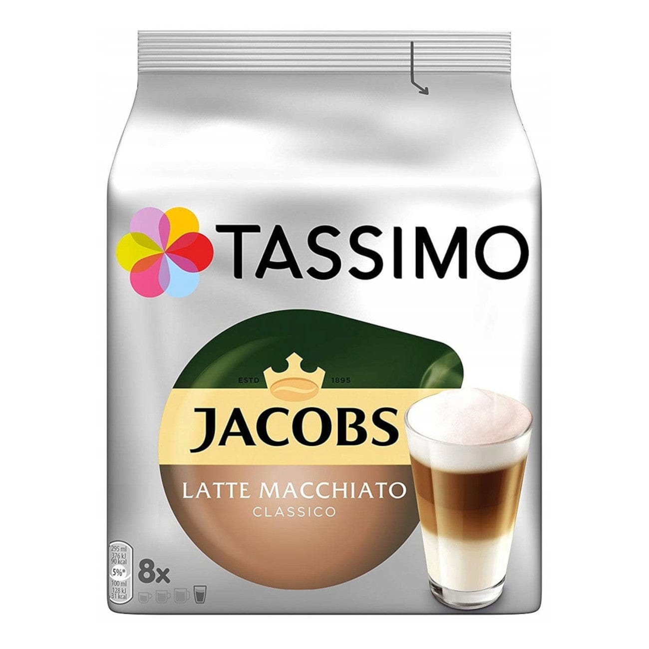 Produkt JACOBS Kapsułki do ekspresu JACOBS TASSIMO Latte Macchiato 8 szt 000627