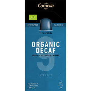 Produkt CORNELLA Kapsułki do ekspresu Kapsułki do ekspresu CORNELLA Organic Decaf Nespresso 10 szt 002126