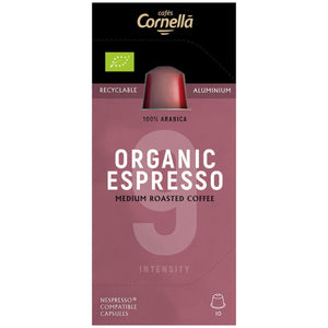 Produkt CORNELLA Kapsułki do ekspresu Kapsułki do ekspresu CORNELLA Organic Espresso Nespresso 10 szt 001472