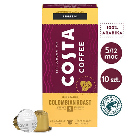 Produkt COSTA COFFEE Kapsułki do ekspresu Kapsułki do ekspresu COSTA COFFEE Colombian Roast Nespresso 10szt 028554