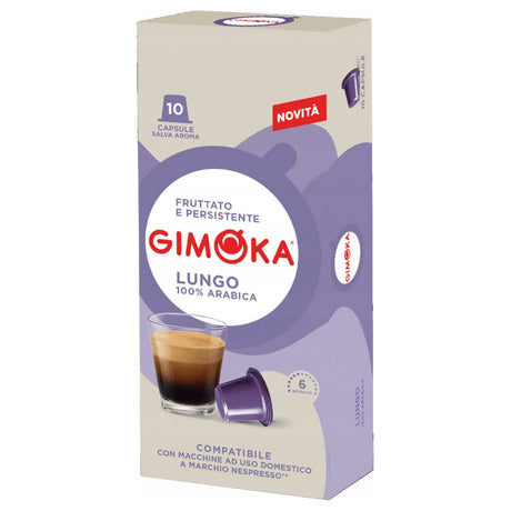 Produkt GIMOKA Kapsułki do ekspresu Kapsułki do ekspresu GIMOKA Nespresso Lungo 10 sztuk 100053