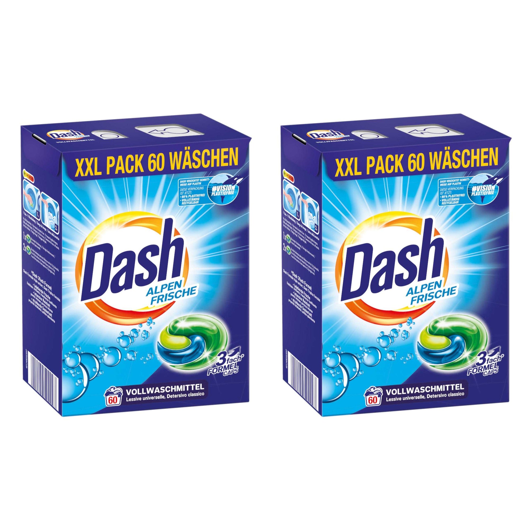 Produkt DASH Kapsułki do prania 2x Kapsułki do prania DASH Alpen Frische Heavy Duty 3in1 60 szt K_031343_2