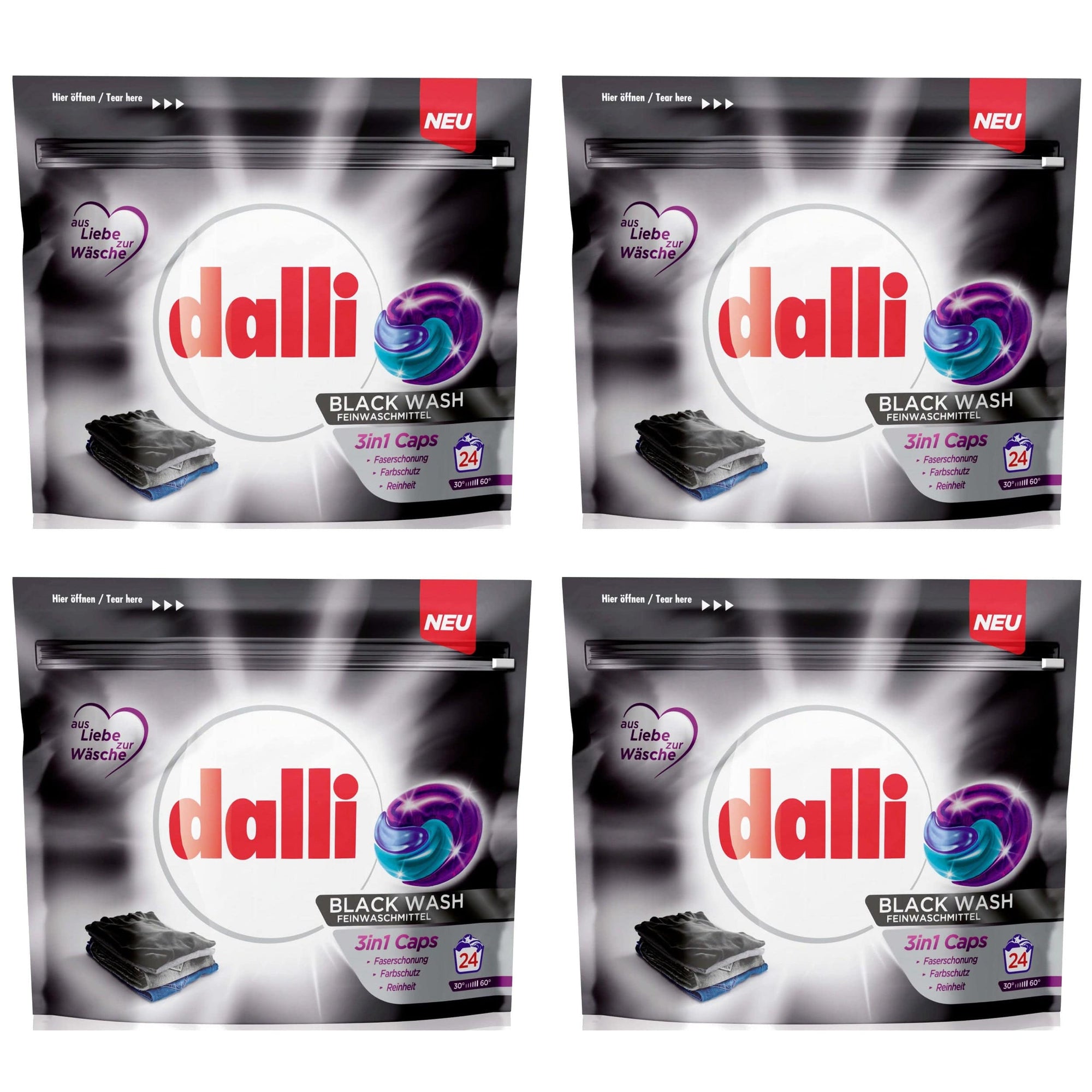 Produkt DALLI Kapsułki do prania 4x Kapsułki do prania DALLI Black Wash 3in1 24 szt K_028652_4
