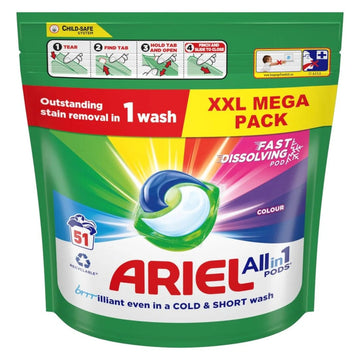 Produkt ARIEL Kapsułki do prania ARIEL All-in-1 Color Pods XXL Mega Pack 51 szt 001090