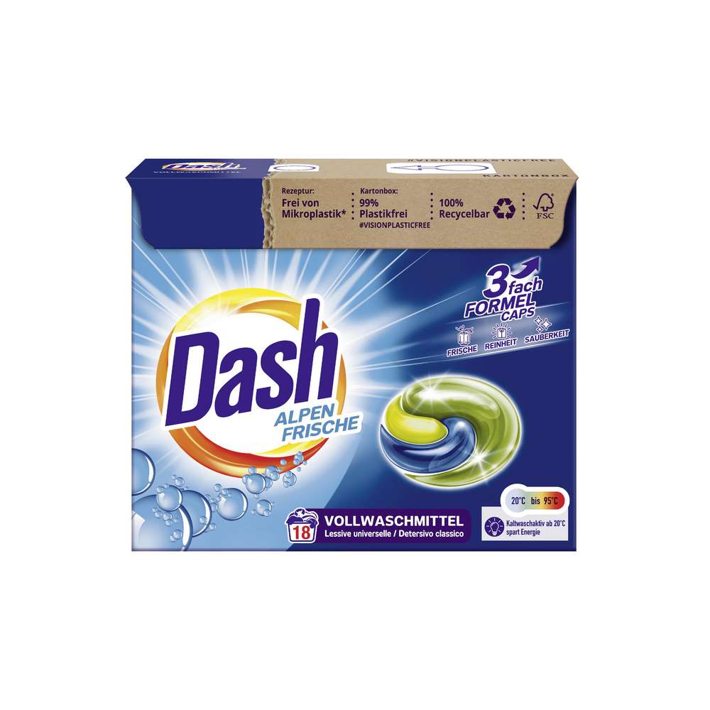 Produkt DASH Kapsułki do prania DASH Alpen Frische 3in1 18 szt 038842
