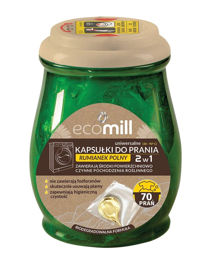 Produkt mill Kapsułki do prania ECOMILL Rumianek Polny Uniwersalne 2w1 70 szt 001400