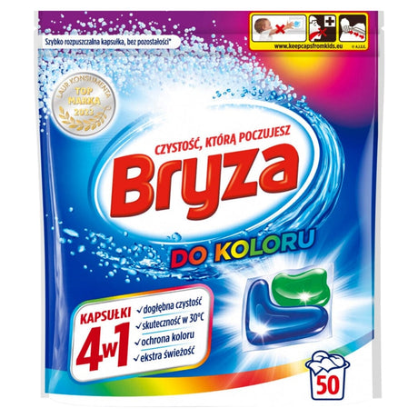 Produkt BRYZA Kapsułki do prania Kapsułki do prania BRYZA Spring Freshness Color 4w1 do koloru 50 szt 002693