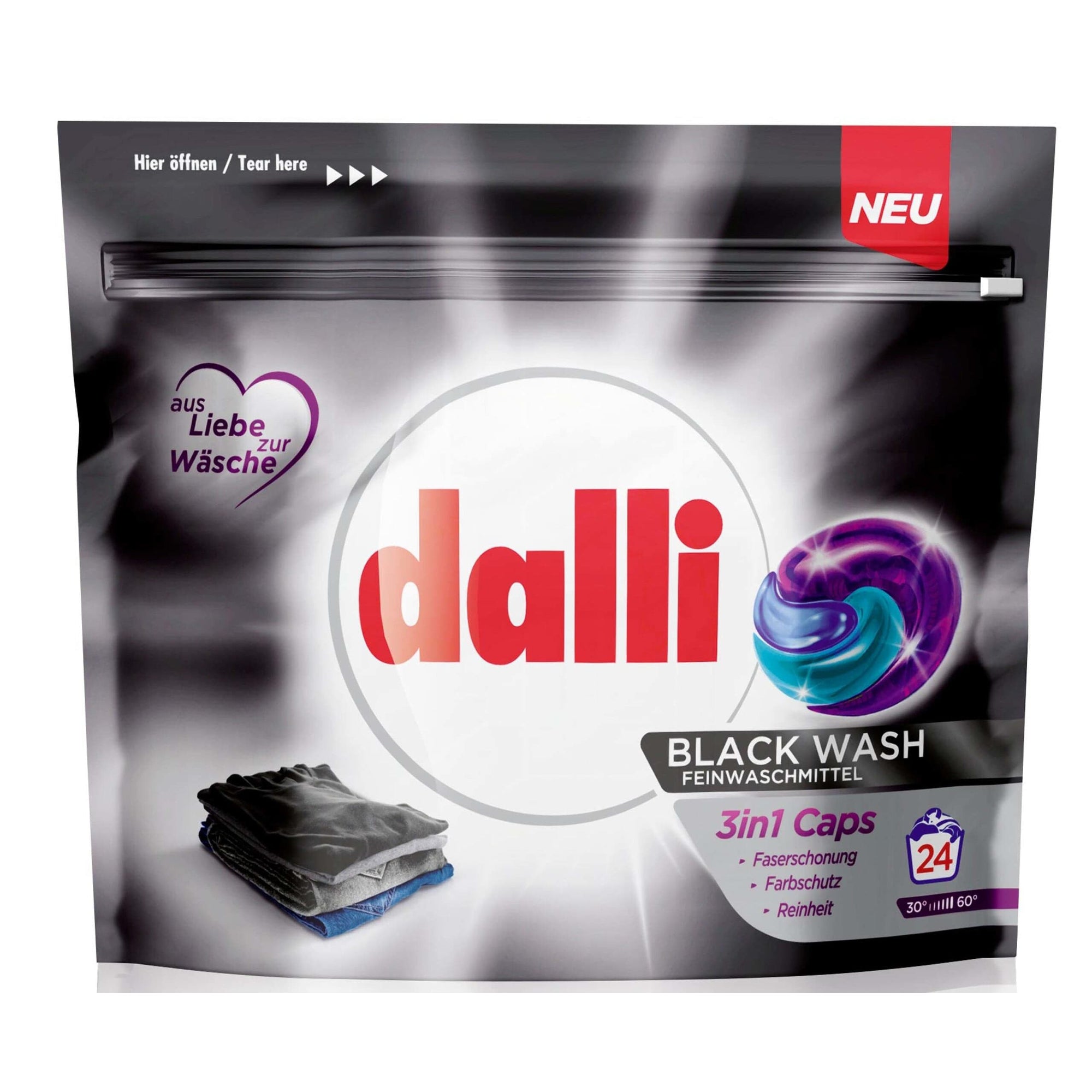 Produkt DALLI Kapsułki do prania Kapsułki do prania DALLI Black Wash 3in1 24 szt 028652